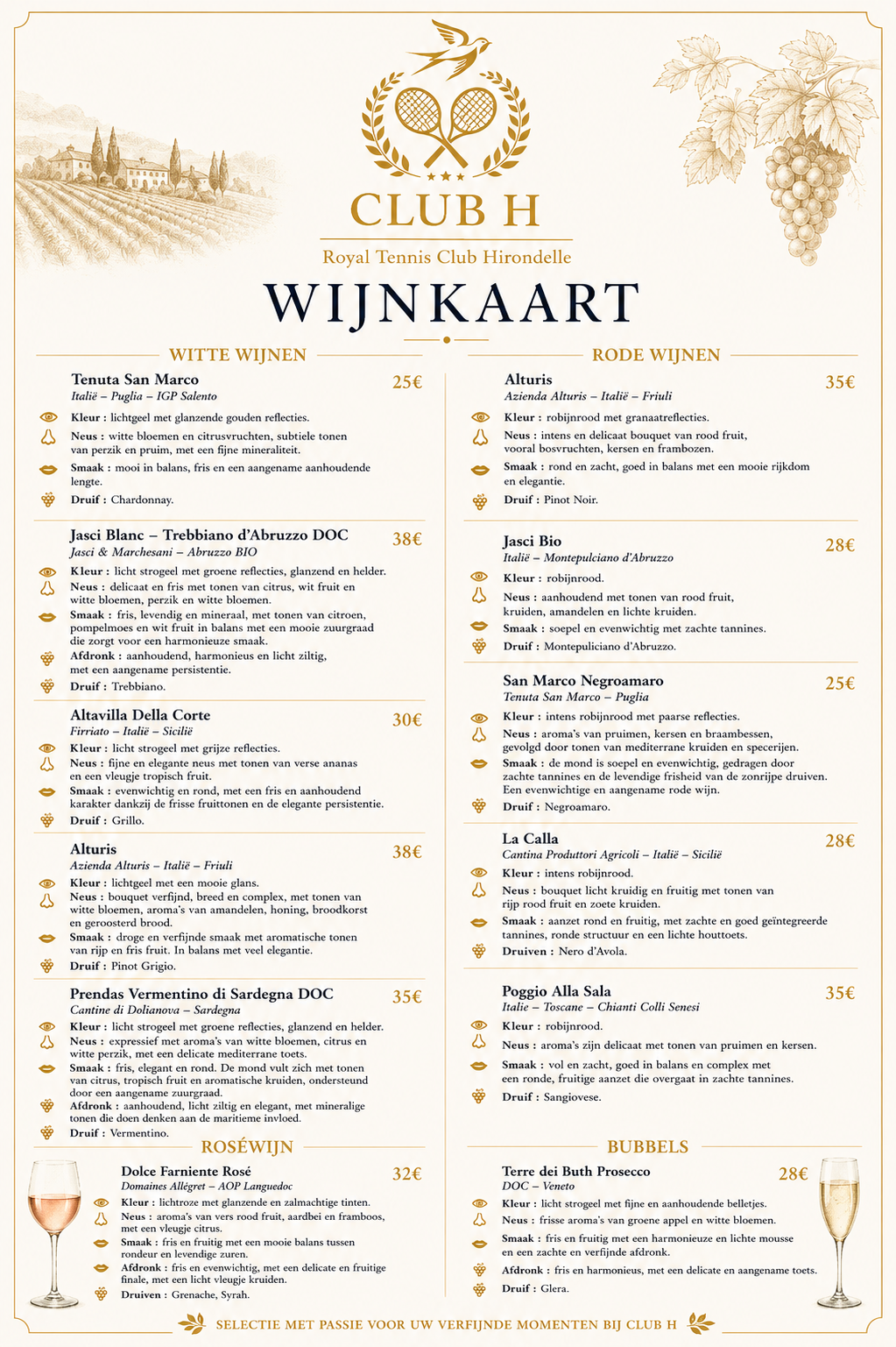 Wijnkaart